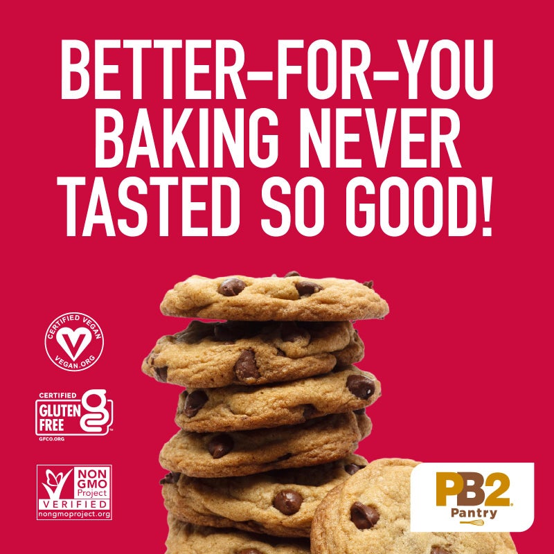 PB2 Pantry Chocolate Chip Cookie Mix - 16 oz Jar | Certified Vegan, Gluten Free, Non-GMO, 4g Plant Protein Per Cookie - Image 5